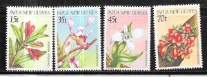 Papua & New Guinea #651-654  Flowers  (MNH) CV$9.00
