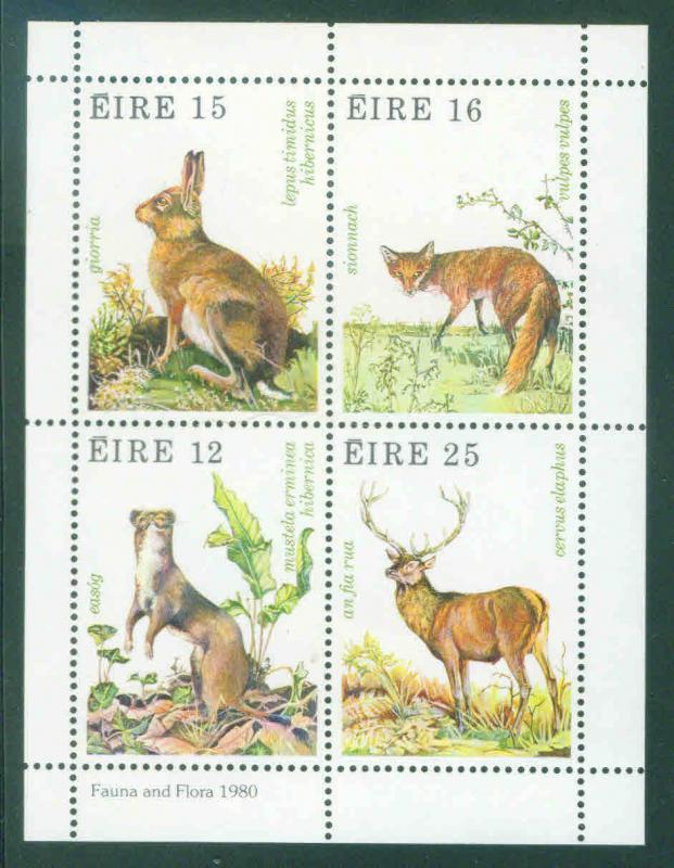 IRELAND EIRE Scott 483a Wildlife sheet