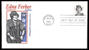 #3433 Edna Ferber Farnam FDC