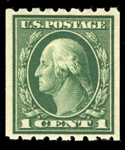 US #410 VF/XF mint never hinged, nicely centered within large margins, paste ...