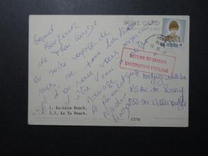 Thailand 1995 Postcard w 9 Bhat / Return To Sender - Z10883