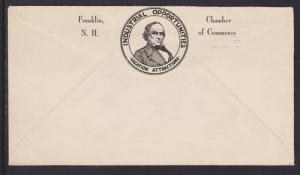 US Planty 725-2 FDC. 1932 3c Daniel Webster, Franklin's Unemployment Cachet