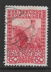 Austria 122: 60h Franz Josef on Horseback, used, F-VF