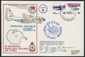 NEW ZEALAND ROSS DEPENDENCY 1974 signed flight cover ex Scott Base.........H721