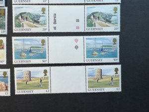 GUERNSEY # 283-302-MINT NEVER/HINGED--COMPLETE SET OF GUTTER PAIRS--1984-85