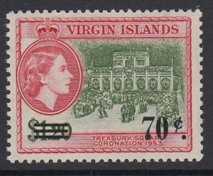 VIRGIN ISLANDS, SG 171a, MNH, Stop to right of C