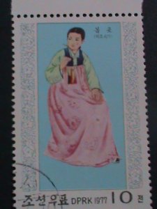 ​KOREA STAMP-1977-SC#1558-61 KOREAN NATIONAL COSTUMES DRESSING  CTO STAMPS VF