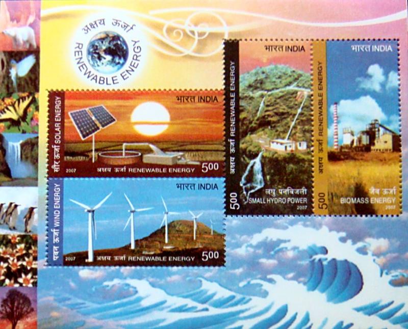 INDIA 2007Renewable Energy 10nos. MINIATURE SHEET M/S MNH