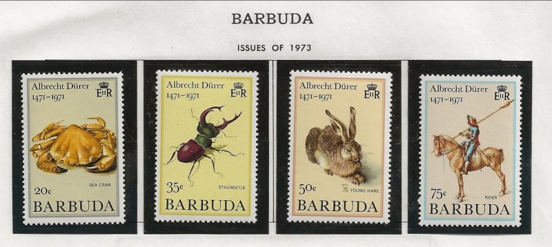 BARBUDA Sc UNLISTED (NOTE AFTER #102) NH SET of 1973 - ART OF DURER 