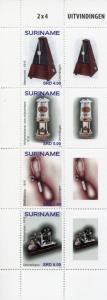 Suriname 2016 MNH Inventions 4v Block Set Stethoscope Uitvindingen Stamps