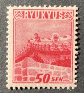 Ryukyu Islands 1950 #8, Tile Rooftop, **MNH**.