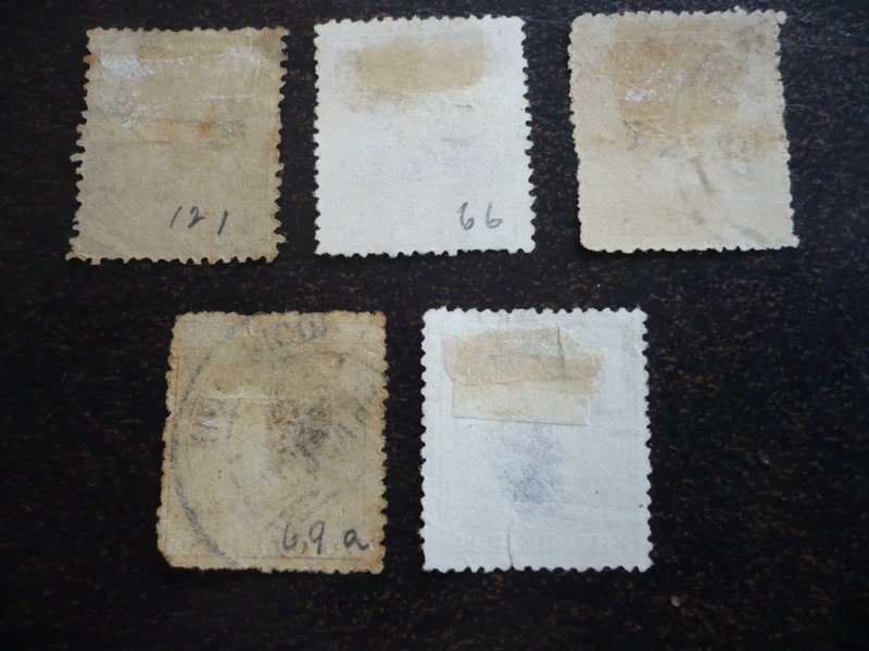 Stamps - Cuba - Scott# 121,124,125,127,128 - Used Partial Set of 5 Stamps