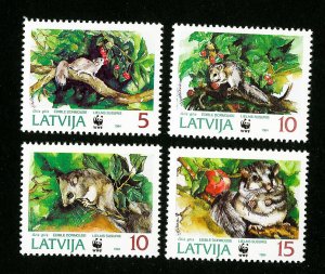 Latvia Stamps # 381-4 VF OG NH WWF Animals Set