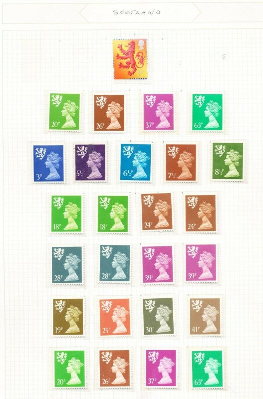 GB SCOTLAND - VFMNH - MACHIN definitives - 26 different