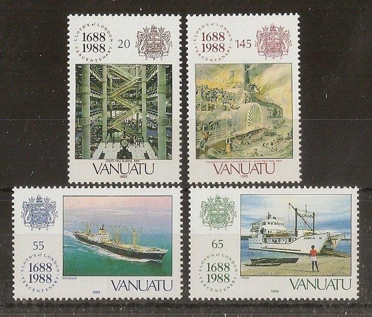 Vanuatu 1988 Lloyds Tercentenary MNH Set