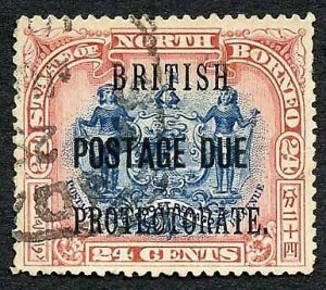 North Borneo SGD49a 24c Perf 14.5-15 Post Due Used Cat 85 Pounds