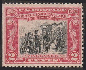 # 651 Mint Hinged Carmine And Black George Rogers Clark