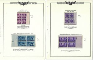 937-946 Mint,OG,NH... Plate Blocks... SCV $9.00