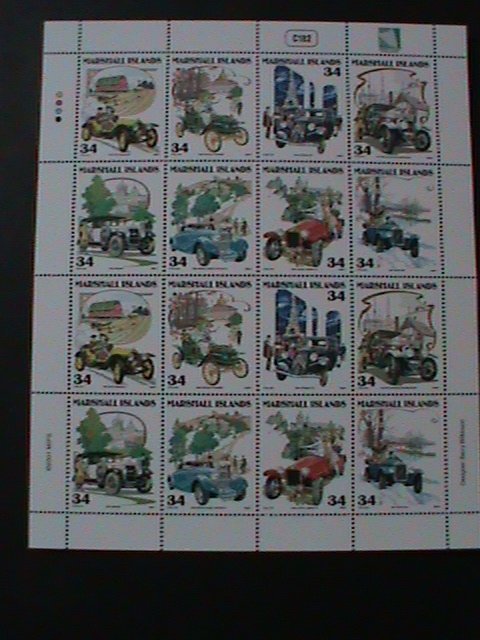 ​MARSHALL ISLANDS-2001-SC#788-LOVELY CLASSIC ANTIQUE CARS-MNH SHEET-VERY FINE