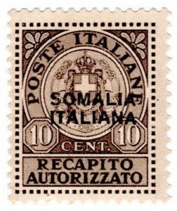 (I.B) Italy (Somalia) Postal : Recapito Autorizzato 10c