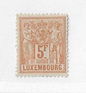 Luxembourg Sc #59  5Fr   perf 13 1/2  OG VF