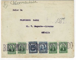 Colombia 1930 registered cover to Italy