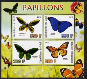 MALI - 2012 - Fauna, Butterflies - Perf 4v Sheet - MNH - Private Issue