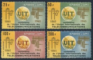 Guinea 380-381,C73-C74, MNH. Mi 298-301. ITU-100, 1965. Communication Equipment.