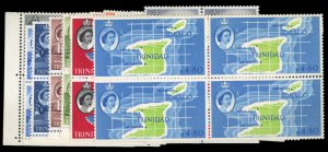 Trinidad and Tobago #89-102 Cat$217.80, 1960 QEII, complete set in blocks of ...