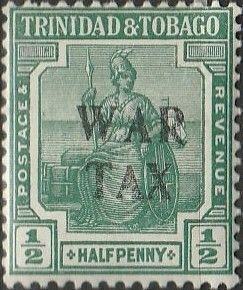 Trinidad & Tobago, #MR2 Mint Hinged,  From 1917