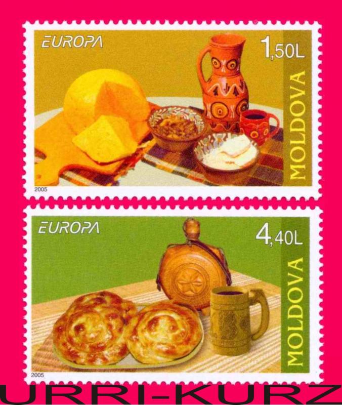 MOLDOVA 2005 Europa CEPT Gastronomy Traditional National Ethnic Cuisine Food 2v