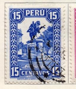 Peru 1932-35 Early Issue Fine Used 15c. 128570