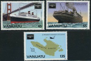 Vanuatu #419-421 Ameripex '86 Philatelic Exposition Postage Stamps 1986 Mint LH