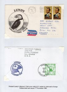 'FABIAN'S PHANTOM POST' LABEL ON COVER