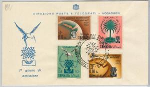 62673 - SOMALIA  -  FDC COVER  Scott # 239/41 + C67 1960 - TREES Nature BIRDS