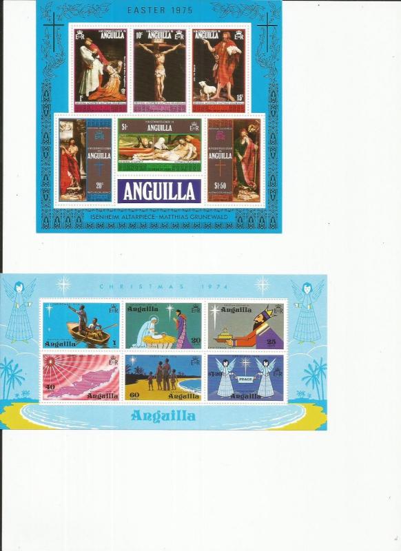 ANGUILLA SCOTT 210A AND 216A MNH