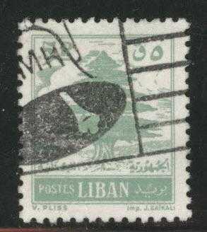 LEBANON Scott 269 used 1953 cedar tree stamp