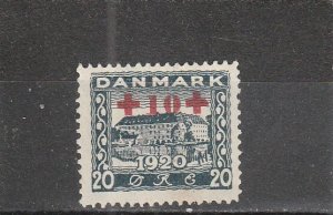 Denmark  Scott#  B2  MH  (1921 Surcharged)