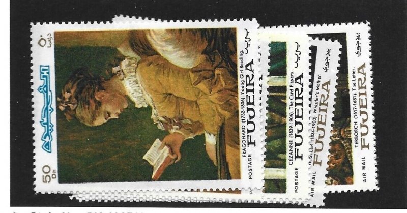 Fujeira Michel 198-205 Paintings set Mint NH