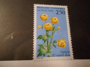 Andorra  French  #  418  MNH    Flowers