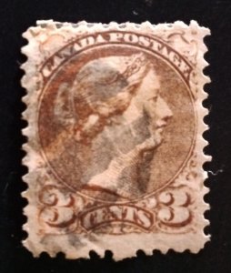 Canada 37b Used Sm Queen Copper-Red VF