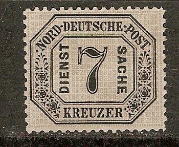 Germany N. German Confed. O9  Mi DM 9 NG FVF 1870 SCV $45.00