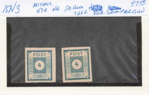 GERMANY DDR  15N3  MNH  MICHEL 53B  700 EURO  OTHER STAMP IS FOR COMPARISON