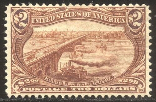 U.S. #293 Mint VF BEAUTY - 1898 $2.00 Trans-Mississippi 