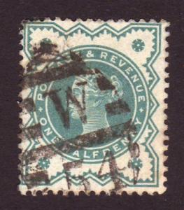 Great Britain 1900 Sc#125, SG#213  1/2d  Queen Victoria  USED.