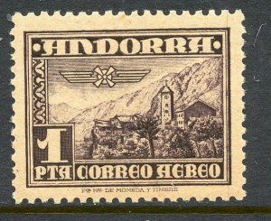 Andorra,  Spanish # C1, Mint Never Hinge