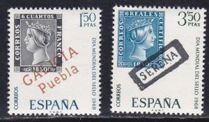 Spain # 1527-1528, Stamp on Stamp, NH