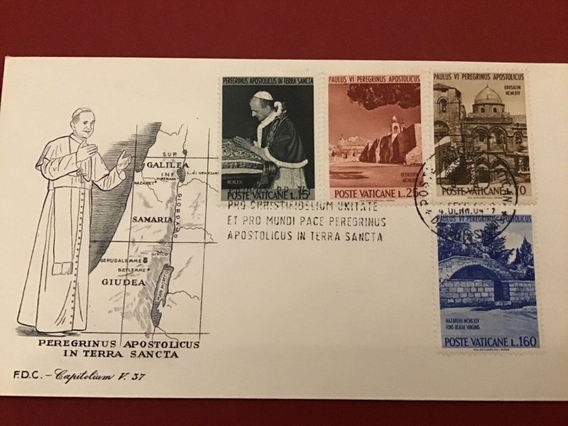 Vatican 1964 Peregrininus Aspostolicus In Terra Sancta Postal Cover R42322 