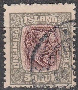 Iceland #82 F-VF Used  CV $17.00