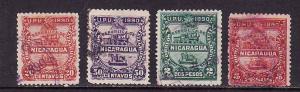 D1-Nicaragua-Scott#24,25,27,28-used-Trains & Telegraph-1890-